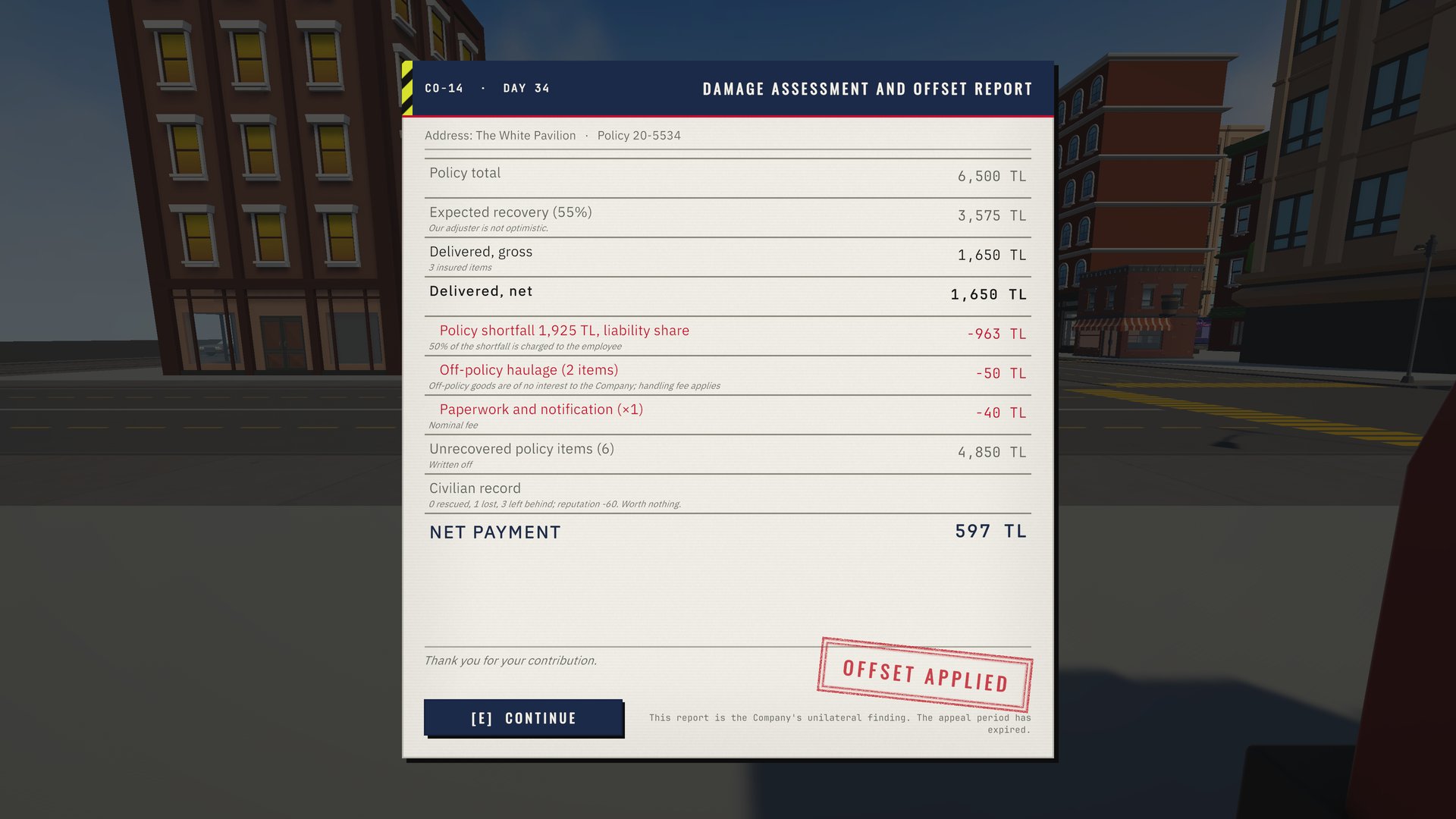 Your Life is Not Covered · Damage report (6)